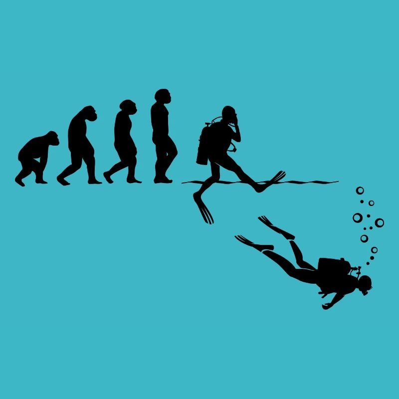 Evolution Graphic Diver Diving Scuba Diver Apnoe S