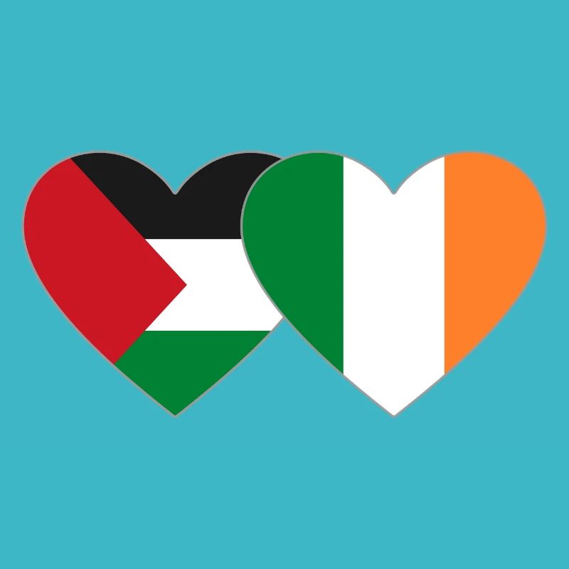 Drapeau de la Palestine et de l’Irlande