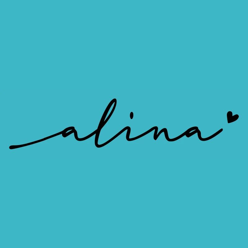 Nom cursif d’Alina