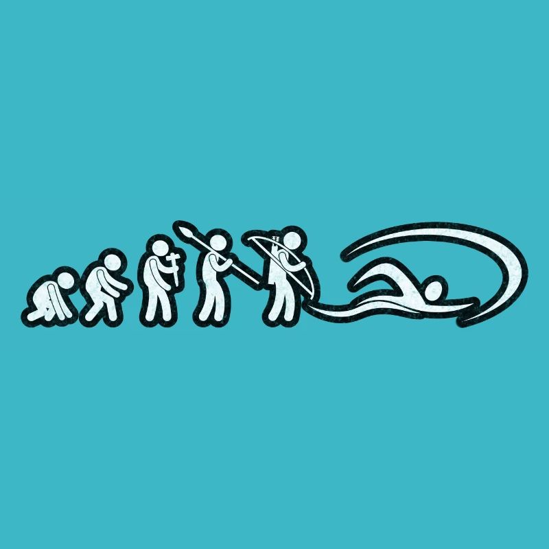 Evolution Swimmer White Grunge