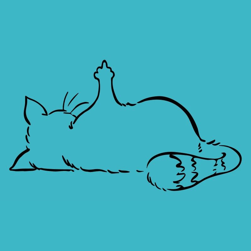 Cat nope, no, middle finger, nope, no text
