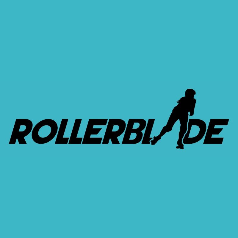Rollerblade font silhouette black
