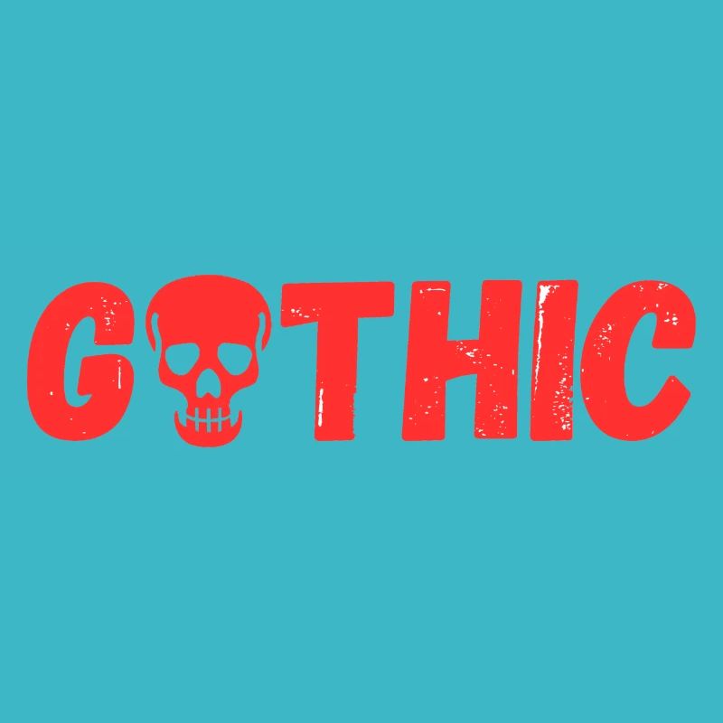 gothic with skull (in red)