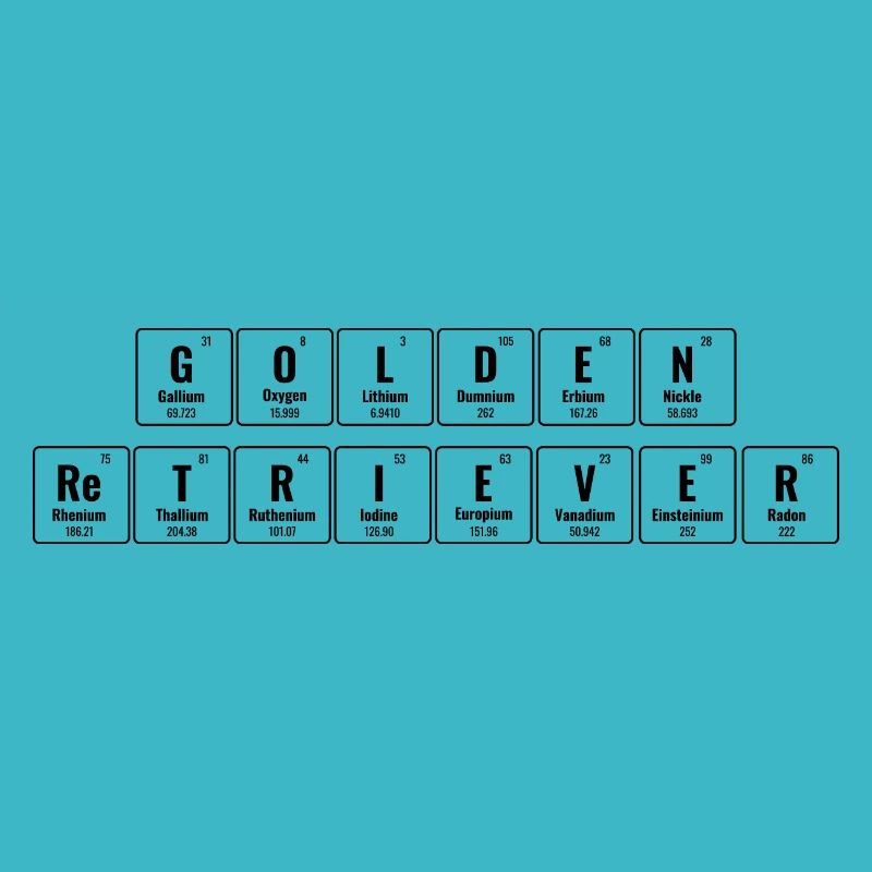 Golden Retriever Periodical Table Of Elements GR D
