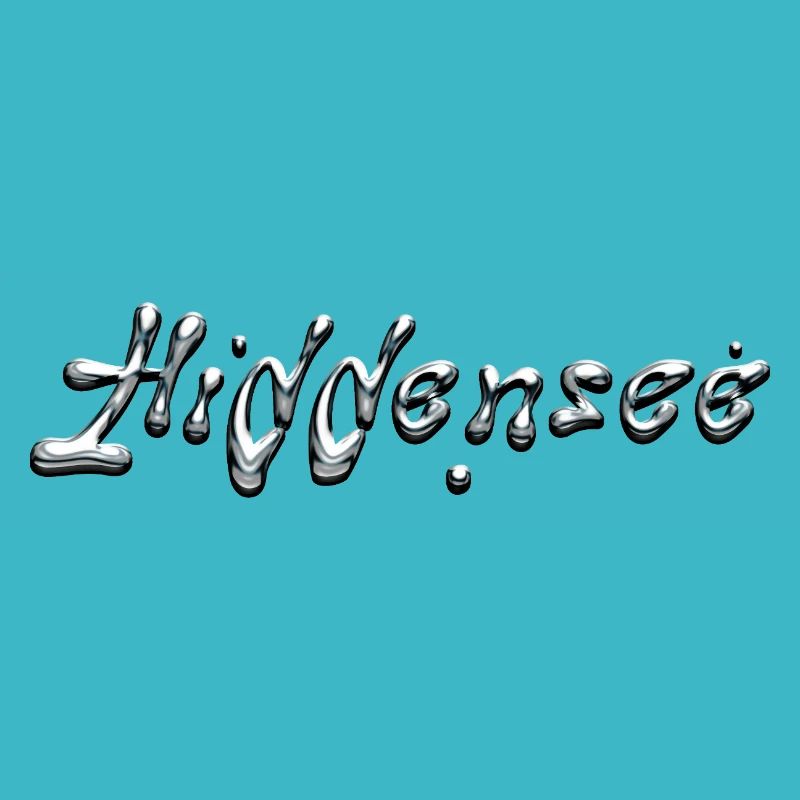 Hiddensee chrome Schriftzug