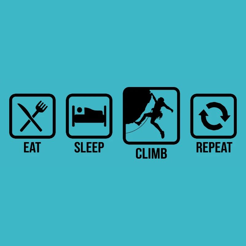 Eat Sleep Climb Repeat Rock Boulder Bouldering Roc