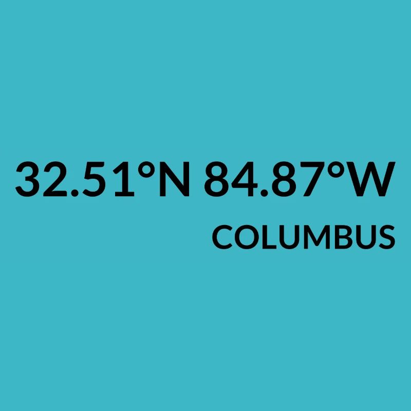 Columbus, Georgia, USA Coordinates