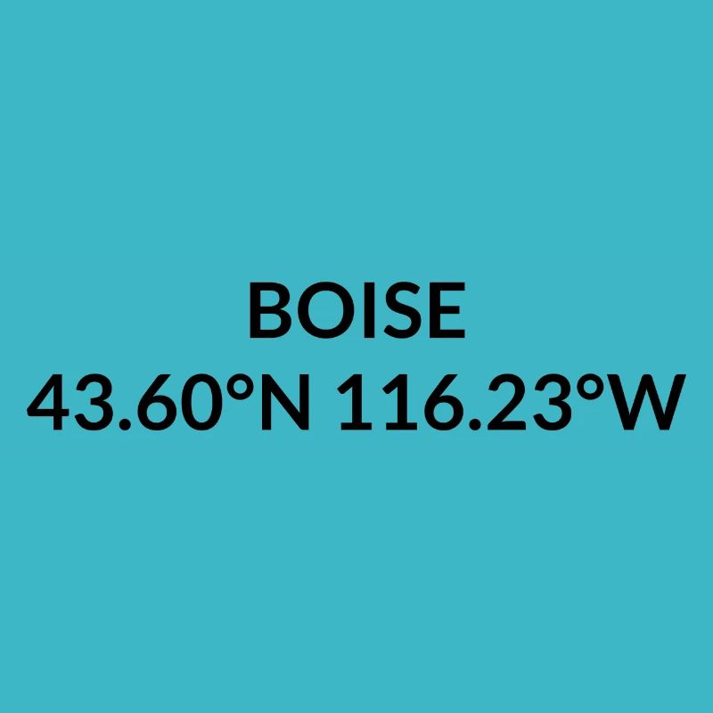 Boise, Idaho, USA Coordinates