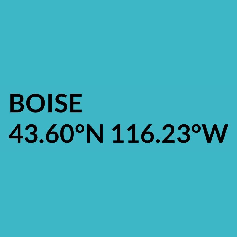 Boise, Idaho, USA Coordinates