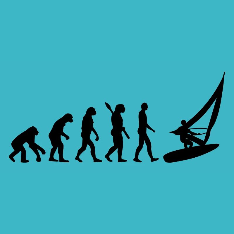 Evolution Graphic Sailboat Captain Sailing Sea Boa