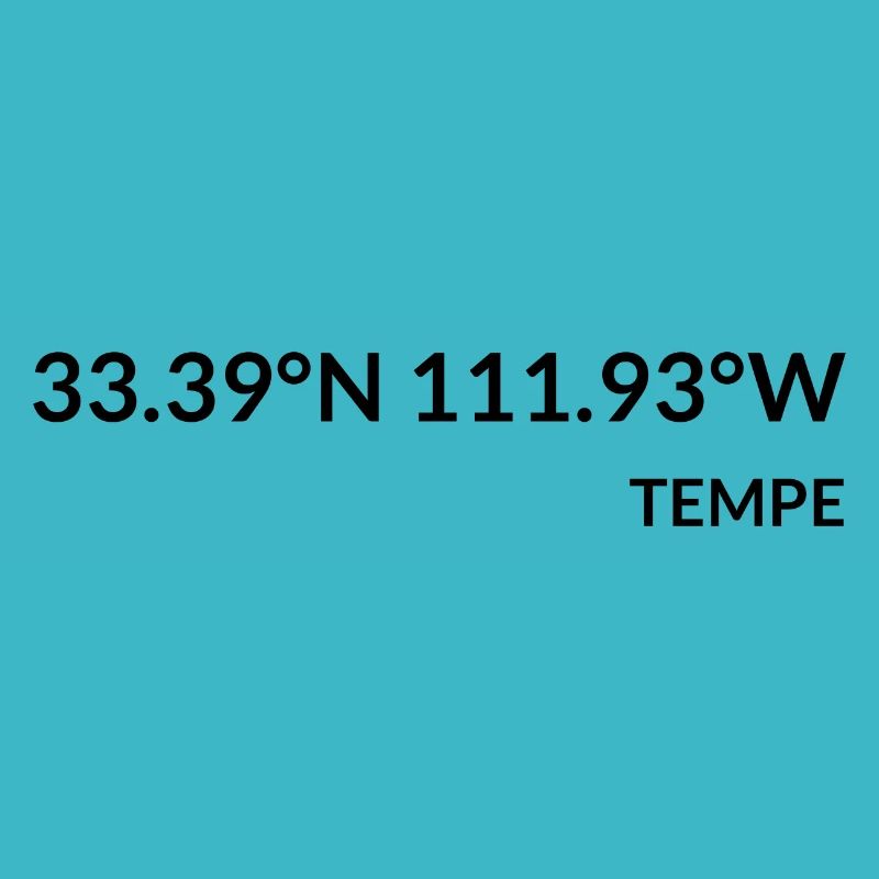 Tempe, Arizona, USA Coordinates