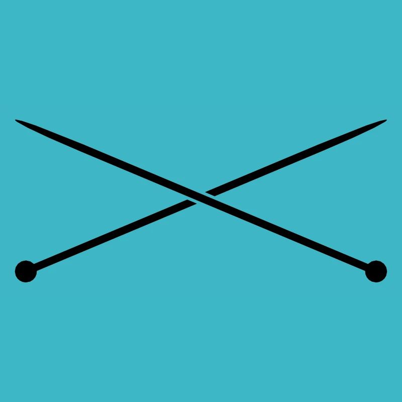Knitting needles sewing needles design