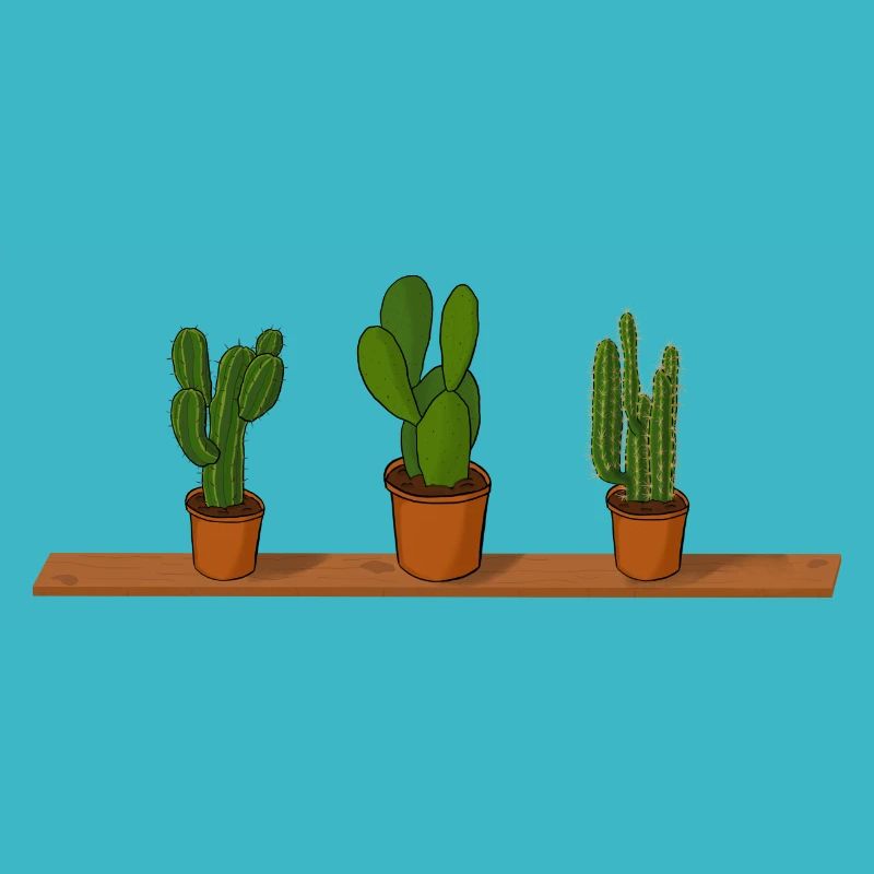 Potted plants cactus
