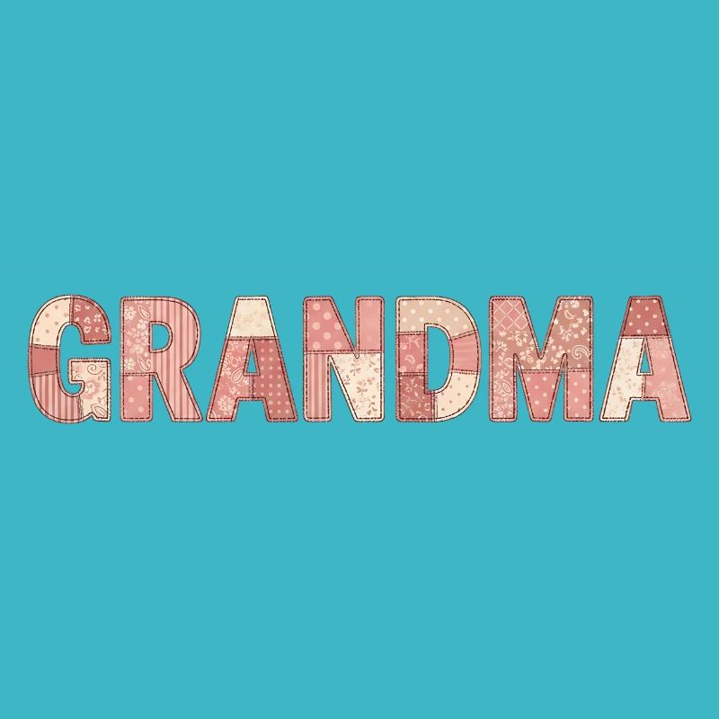 Grandma Patchwork Blumen Muster Geschenk