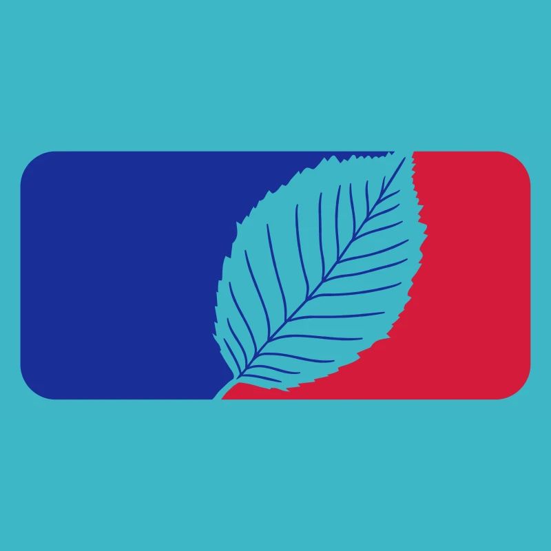 logo sport red blue beech leaf tree plant shape