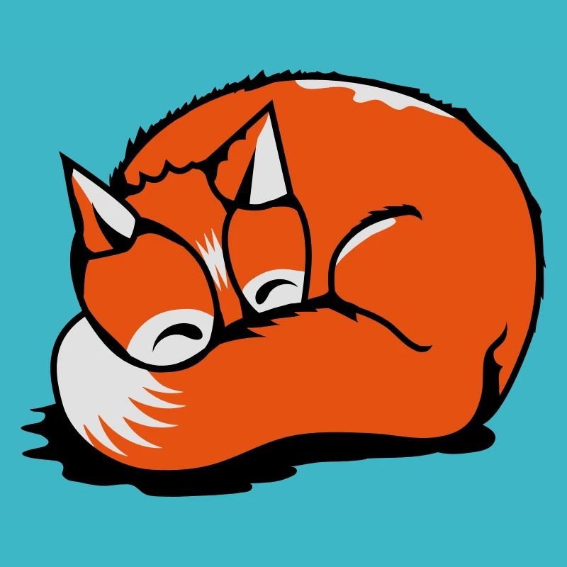 Ein schlafender Fuchs