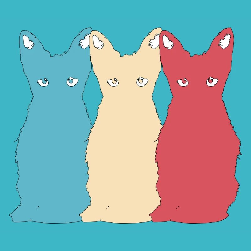 Katze Vektor Tier Haustier Kätzchen retro Design