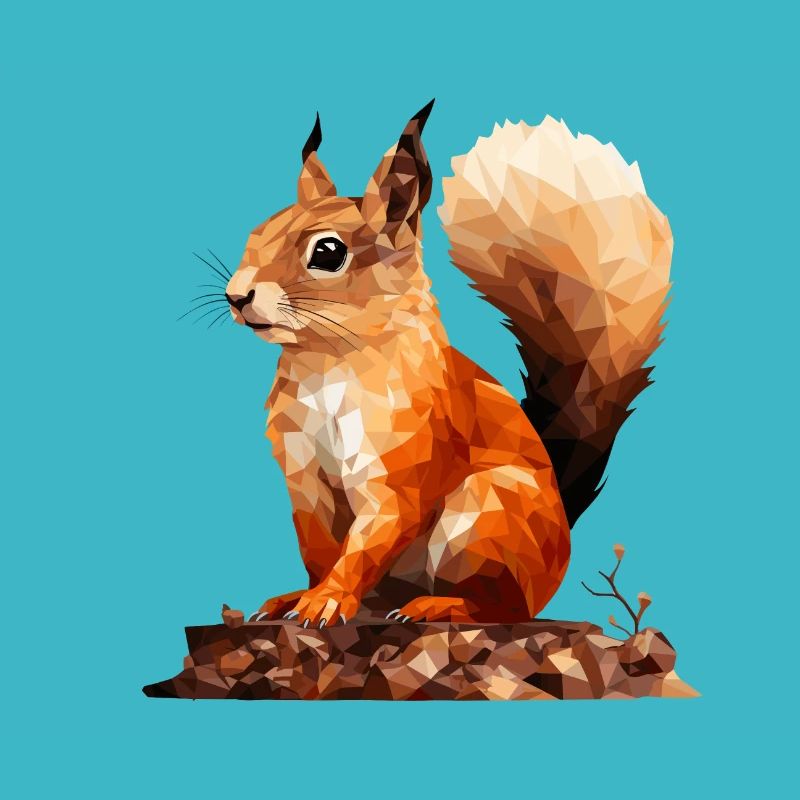 Eichhörnchen im Polygon Stil