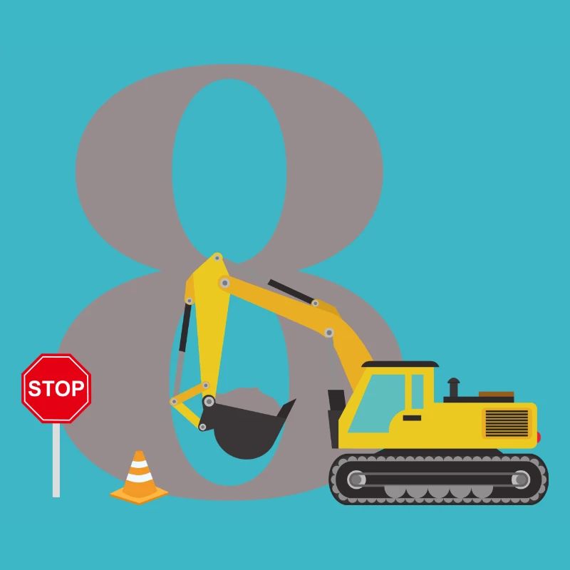 8th anniversary excavator