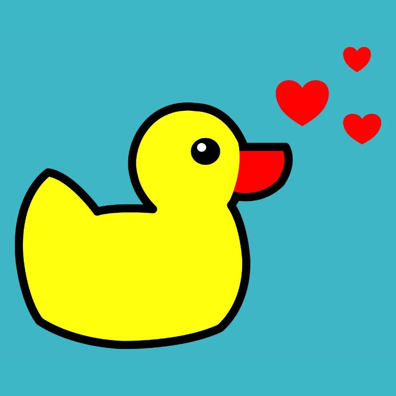 Canard grinçant Jaune Saint-Valentin