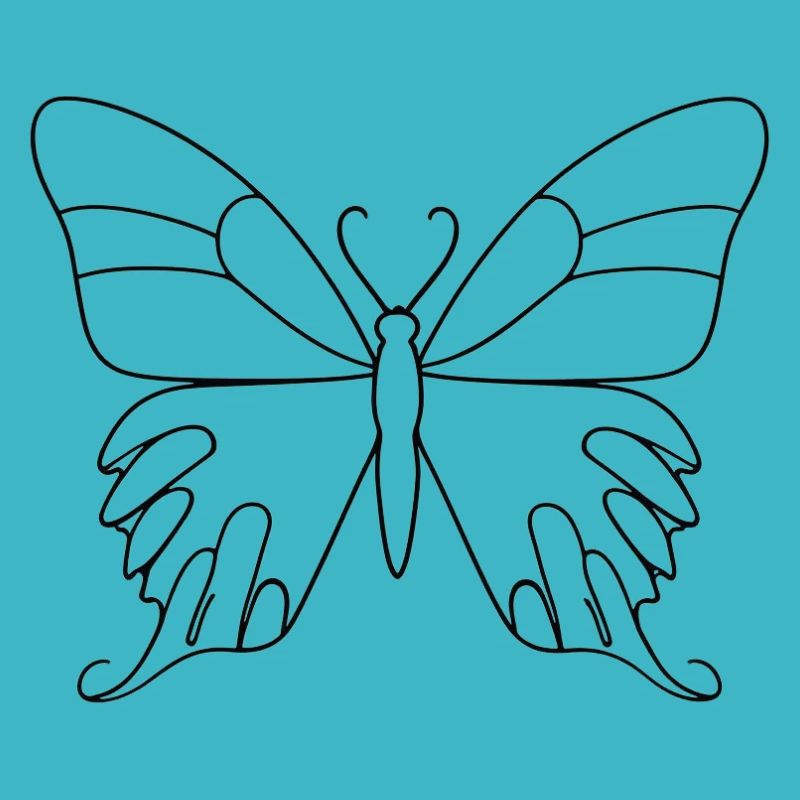 Lineart Schmetterling