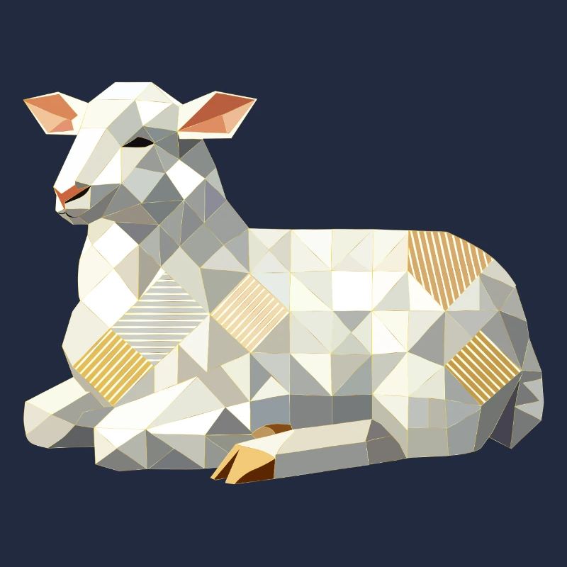 Geometric lamb – modern Easter symbol