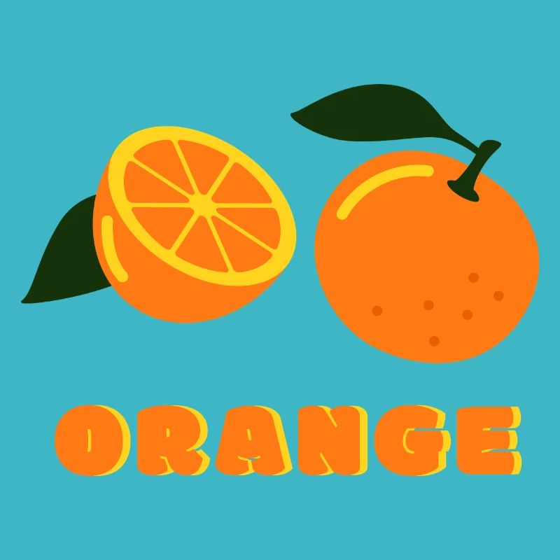 Orange Summer Vibes Fruit Design