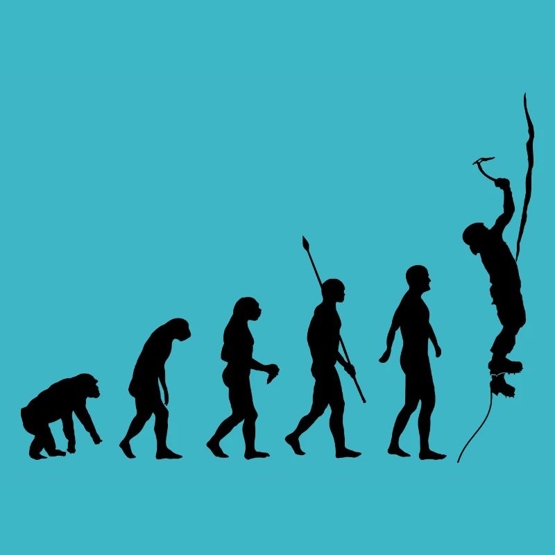 Human evolution, ice climbing, ice climbers