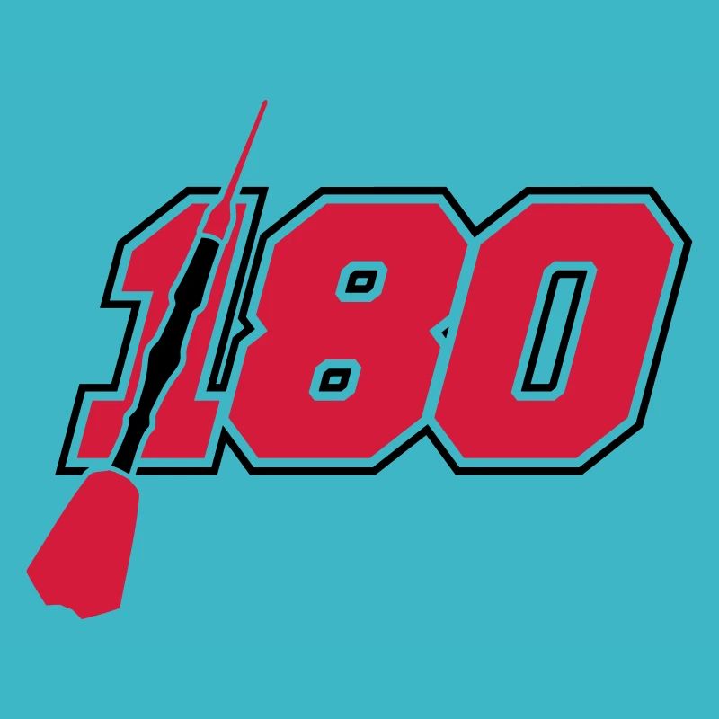 frapper 180 points logo silhouette dart flèche dart