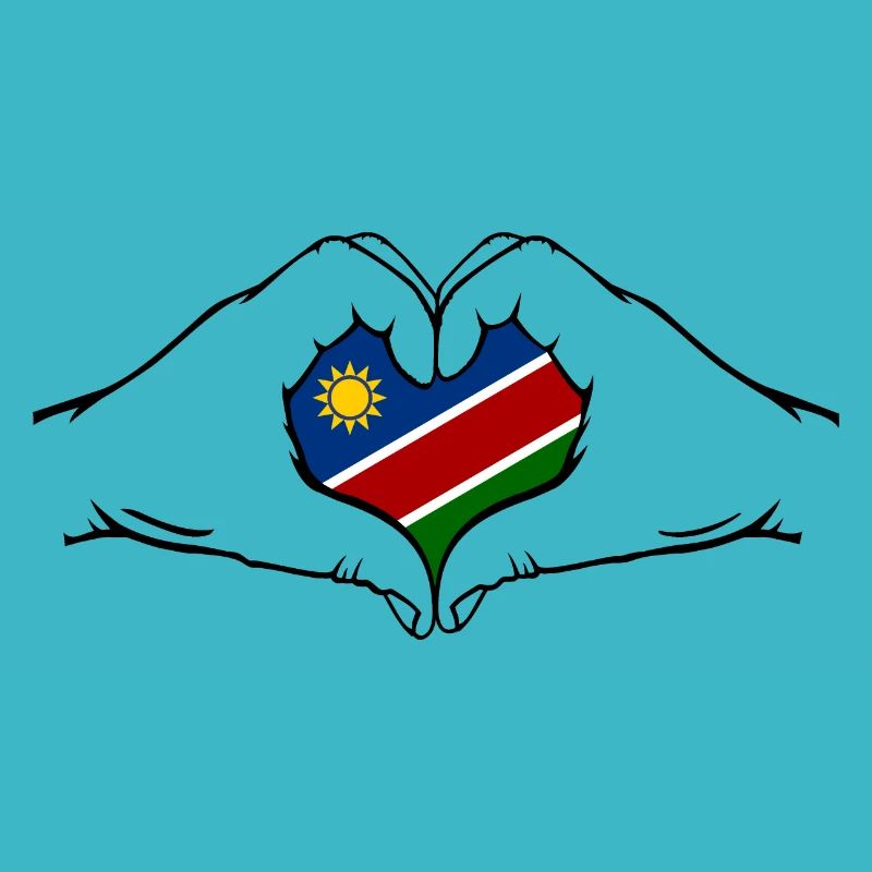 Namibia Flagge Herzform