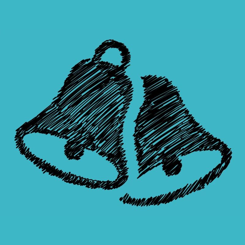 Bells Scribbled Bell Bell Black