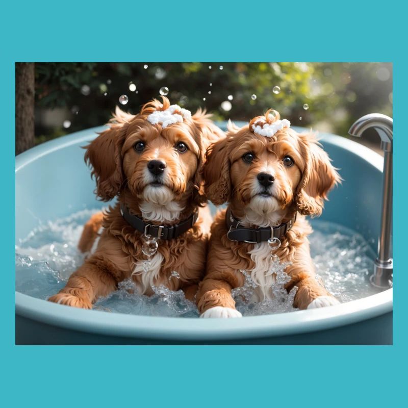 Hunde beim Baden