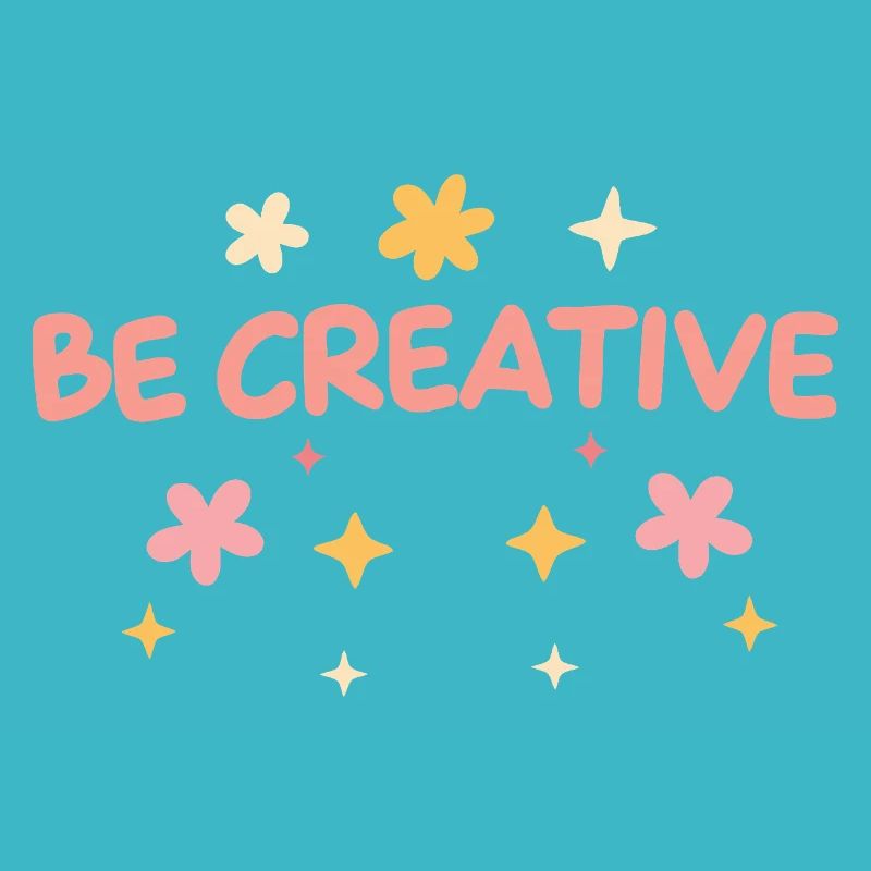 Be Creative - Pastel Doodle Typo