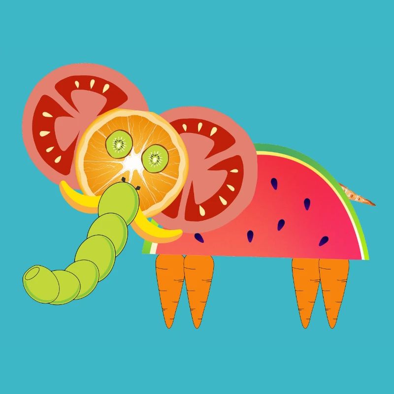éléphant végétarien