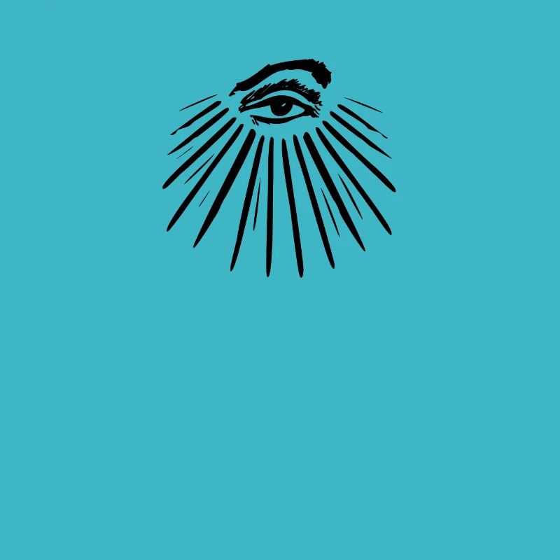 Oeil avec rayons de soleil