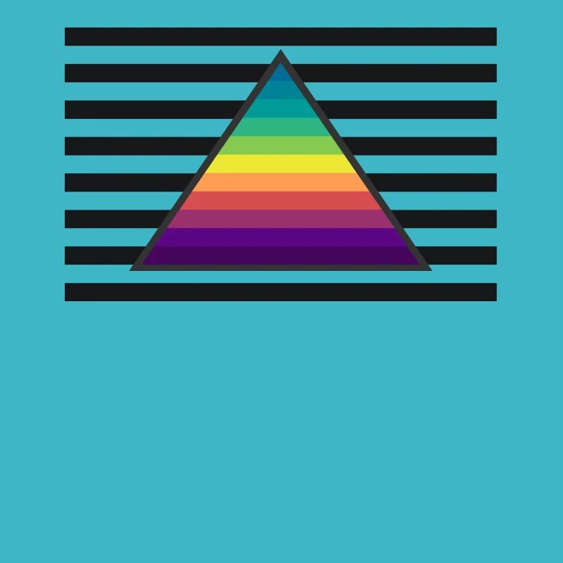 triangle coloré à rayures grises