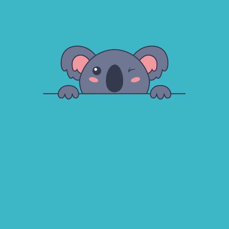 Koala is hiding