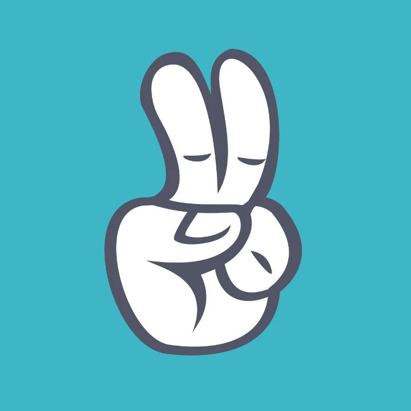 Peacezeichen Finger Comic