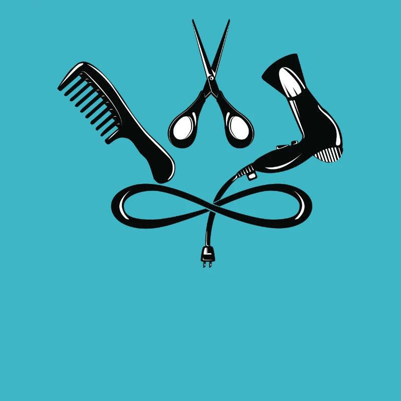 Coiffeur coiffeurs salon peigne, ciseaux, sèche-cheveux