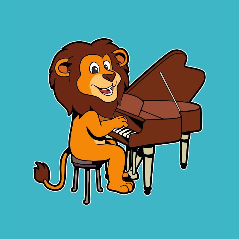BD Lion joue du piano