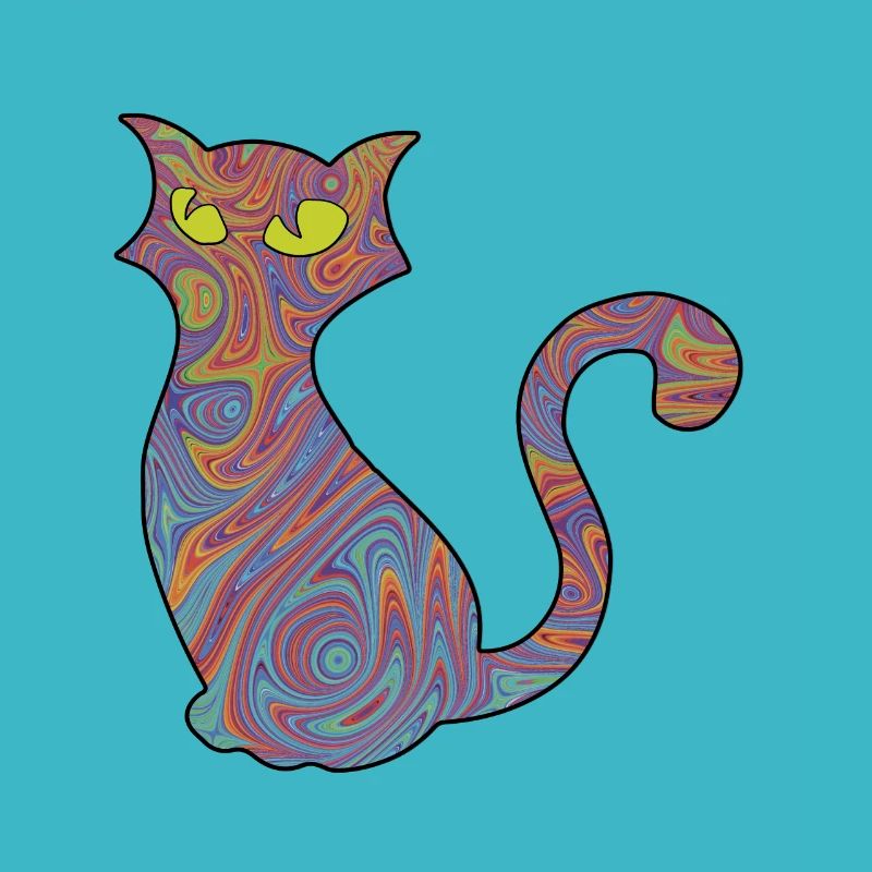 Psychedelic cat