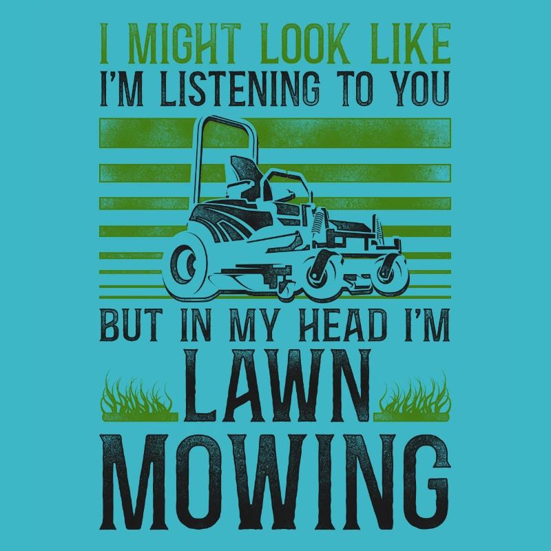 Lawn Mower Mowing Dad Father