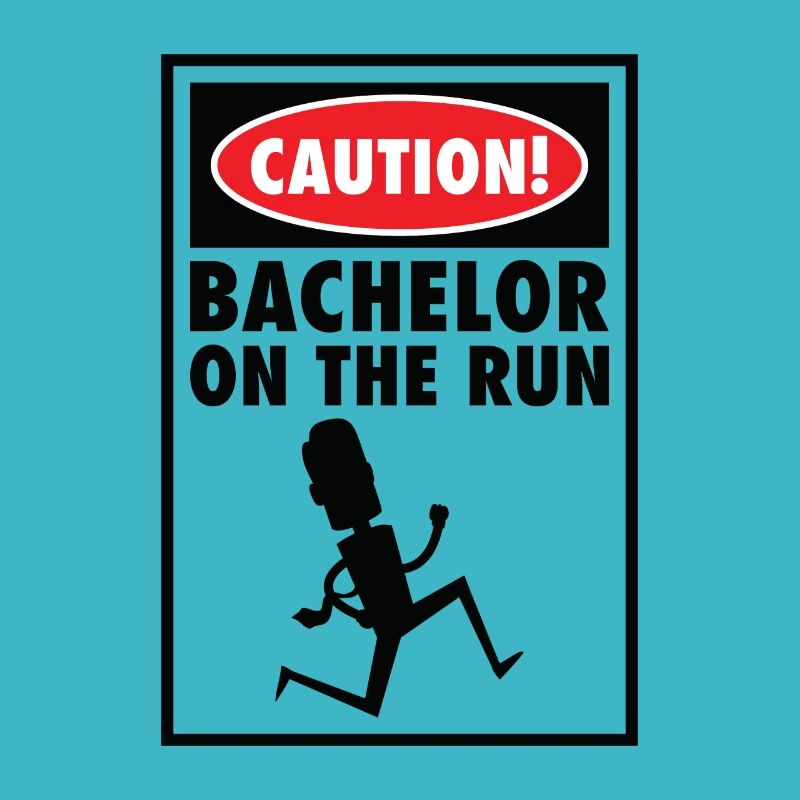 Bachelor Caution Groom Marrying Wedding Day