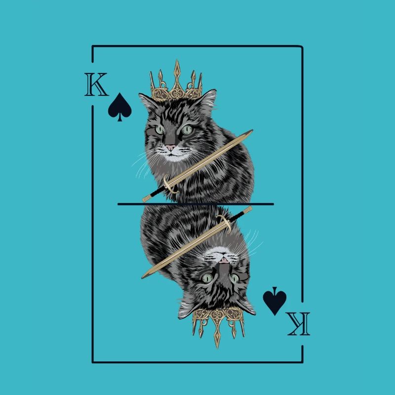 Cat Spades King Playing Card Cat Daddy Cat Mom