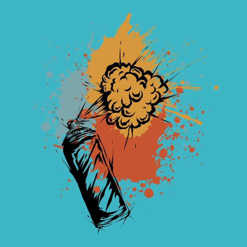 Spray can graffiti
