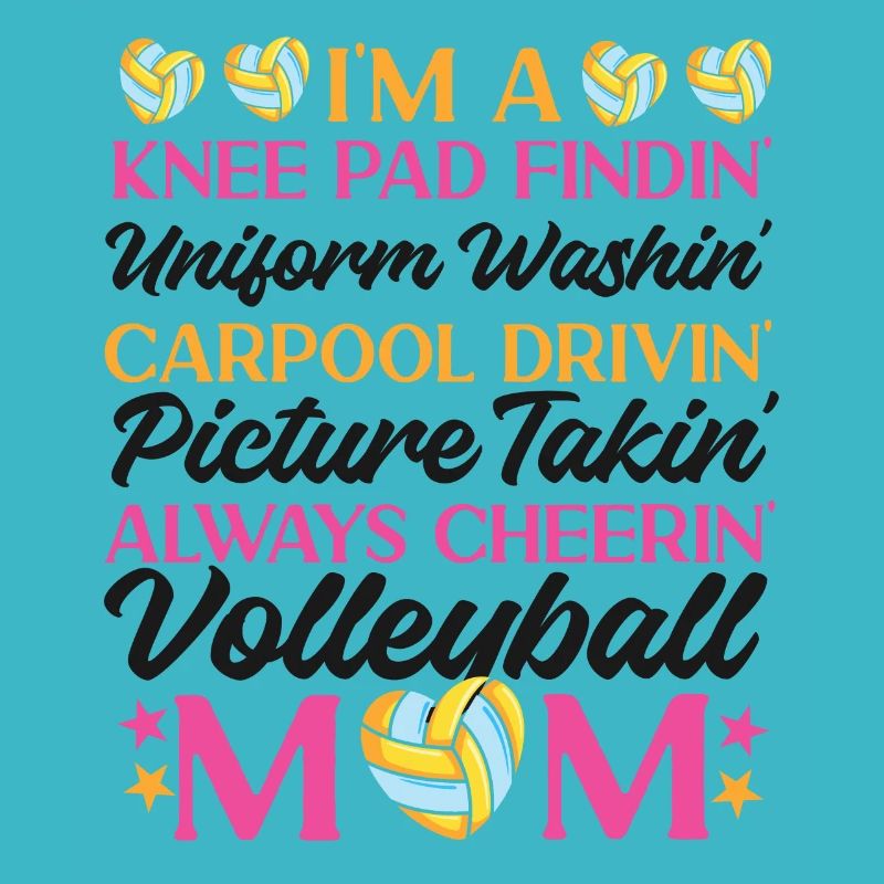 Joueuse de volleyball Équipe Maman Mère