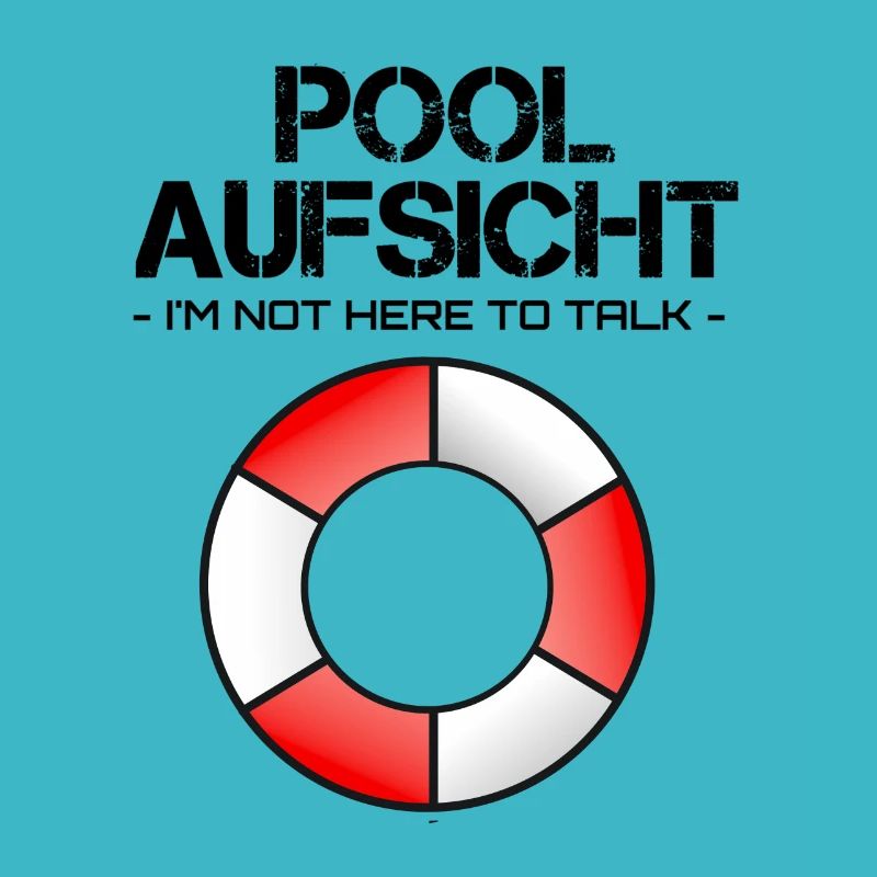 Pool Aufsicht mit Rettungsring
