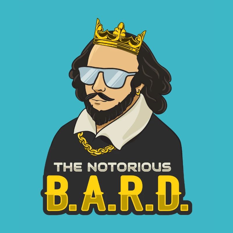William Shakespeare with crown design