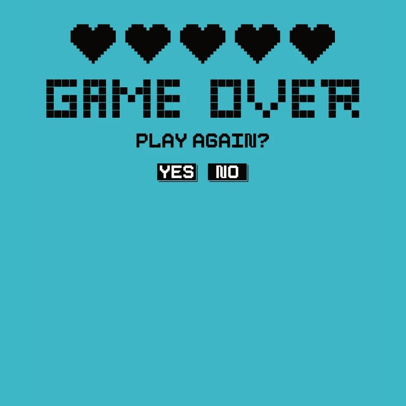 Game Over Lettrage Rétro