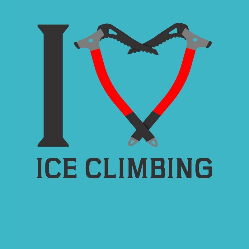 Ich Liebe Eisklettern Eiskletterer Eispickel